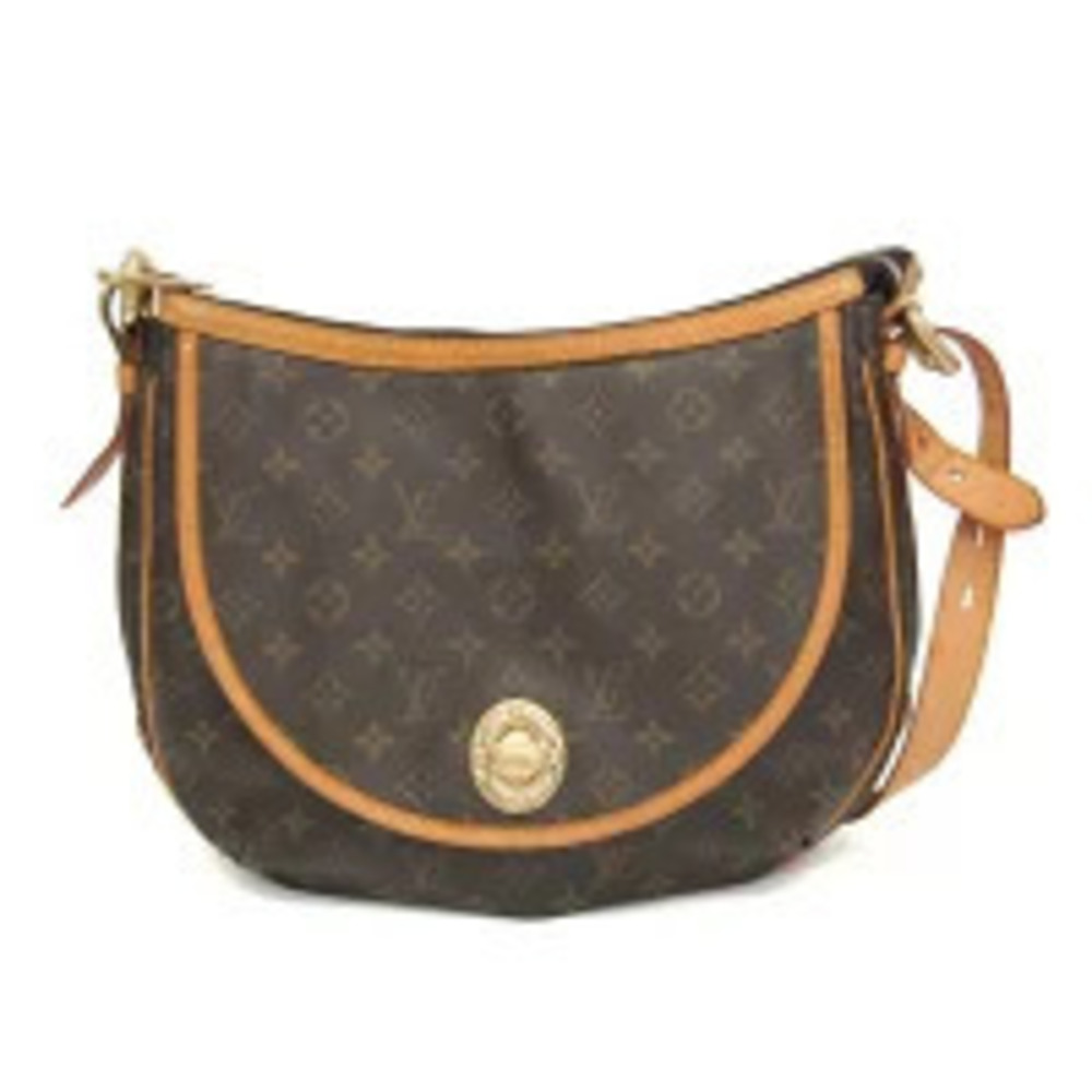 Louis Vuitton Monogram Tulum Shoulder Bag Canvas Leather Brown